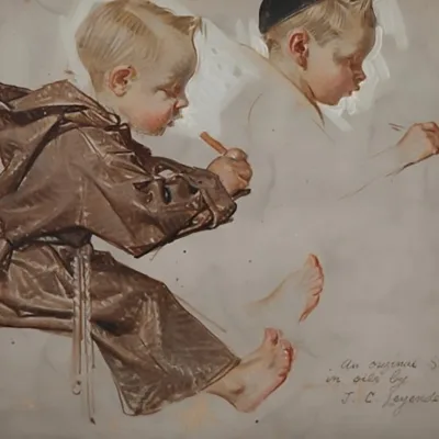 Joseph Christian Leyendecker - St. Valentine, The Saturday Evening Post cover study, February 1918