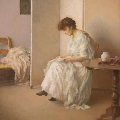 Alice Ruggles Sohier - Woman Sewing, early 20th century