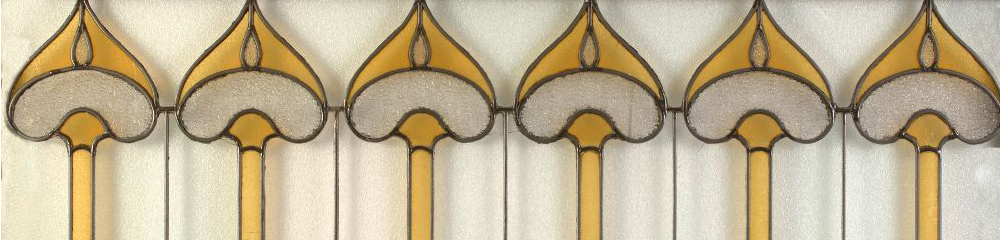 Stained glass window attributed to Gustav Stickley