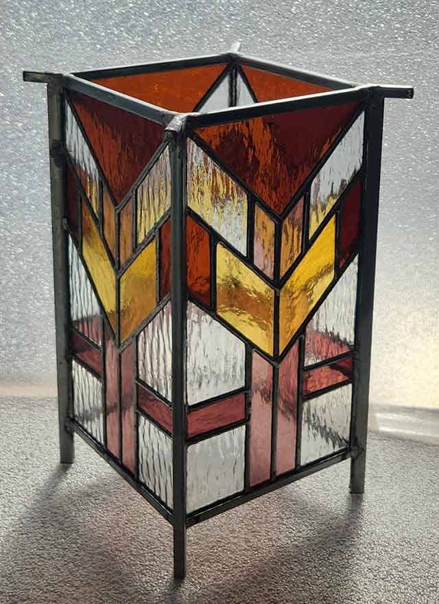 Frank Lloyd Wright Inspired leaded glass