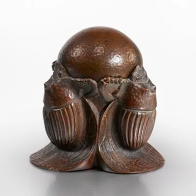 Tiffany Studios - Scarab inkstand, c. 1903-1905